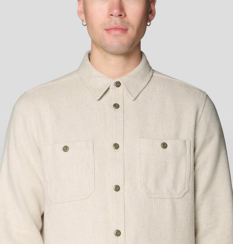 Men's Plusher Long Sleeve Shirt, Color: Stone Melange, image 5