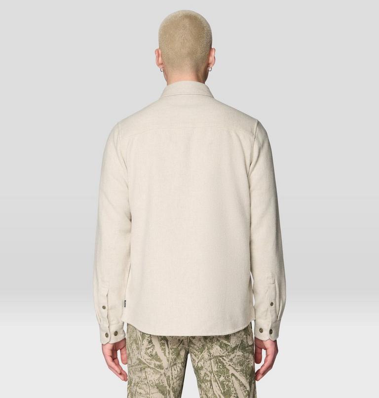 Men's Plusher Long Sleeve Shirt, Color: Stone Melange, image 3