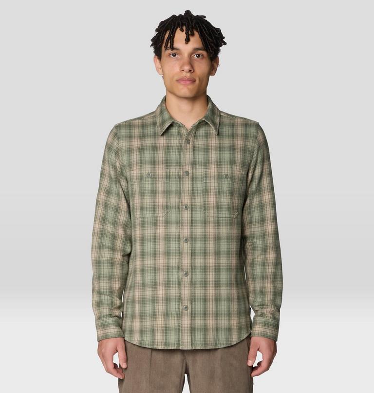 Men's Plusher Long Sleeve Shirt, Color: Silt Grey Harbour Plaid, image 5