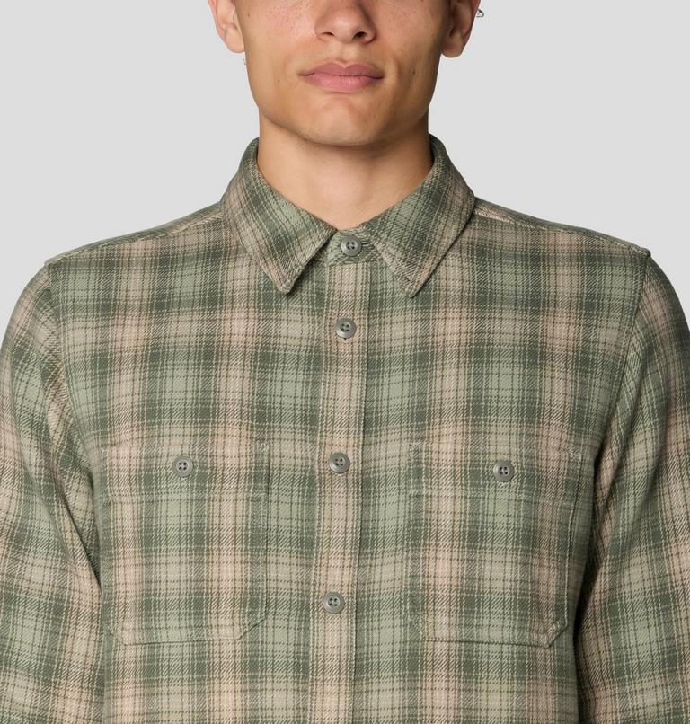 Men's Plusher Long Sleeve Shirt, Color: Silt Grey Harbour Plaid, image 6