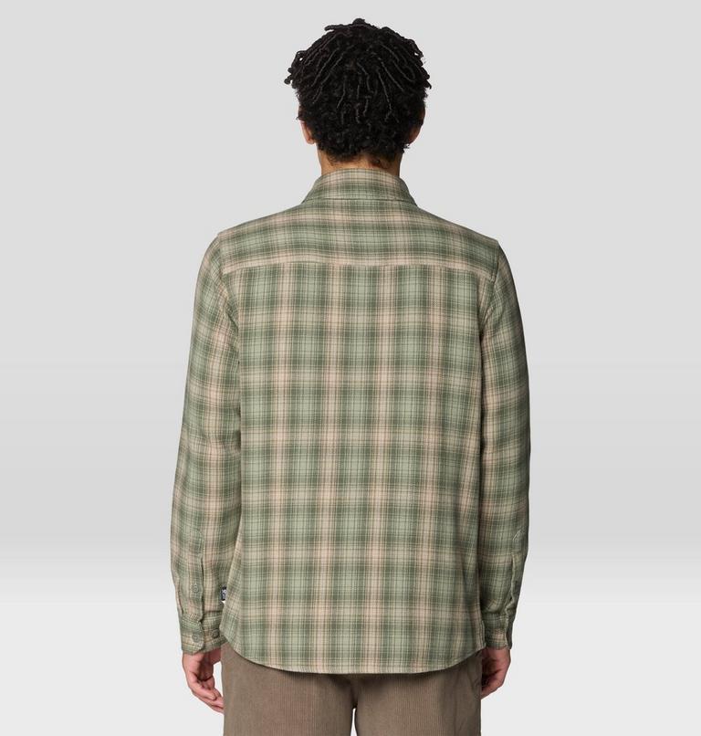 Men's Plusher Long Sleeve Shirt, Color: Silt Grey Harbour Plaid, image 3
