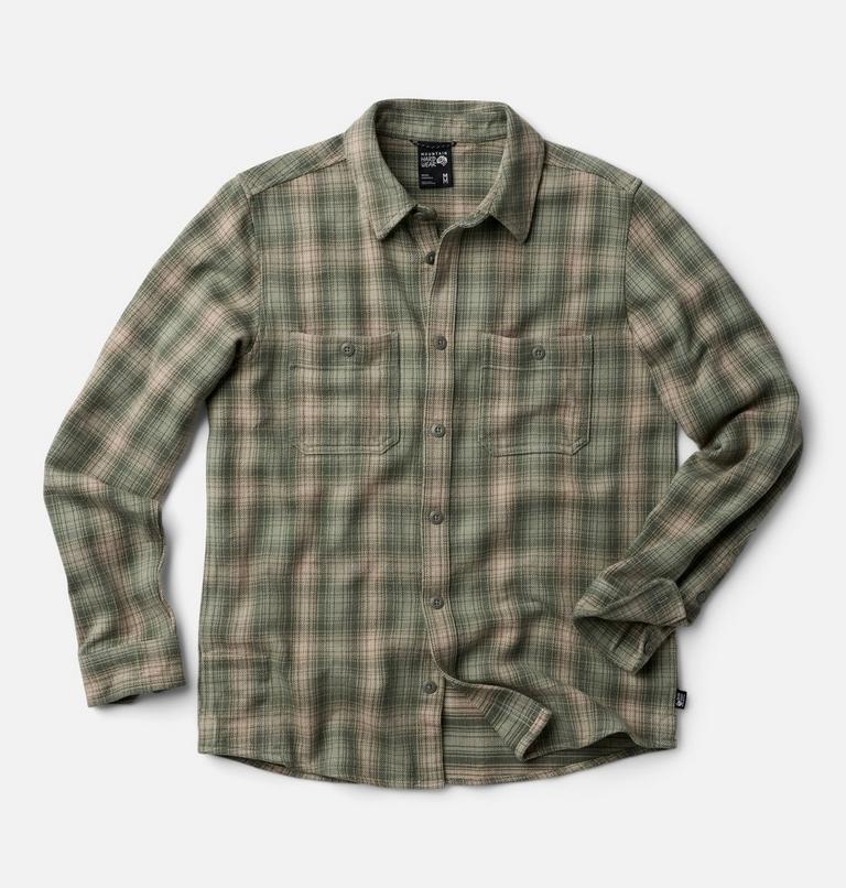 Men's Plusher Long Sleeve Shirt, Color: Silt Grey Harbour Plaid, image 2