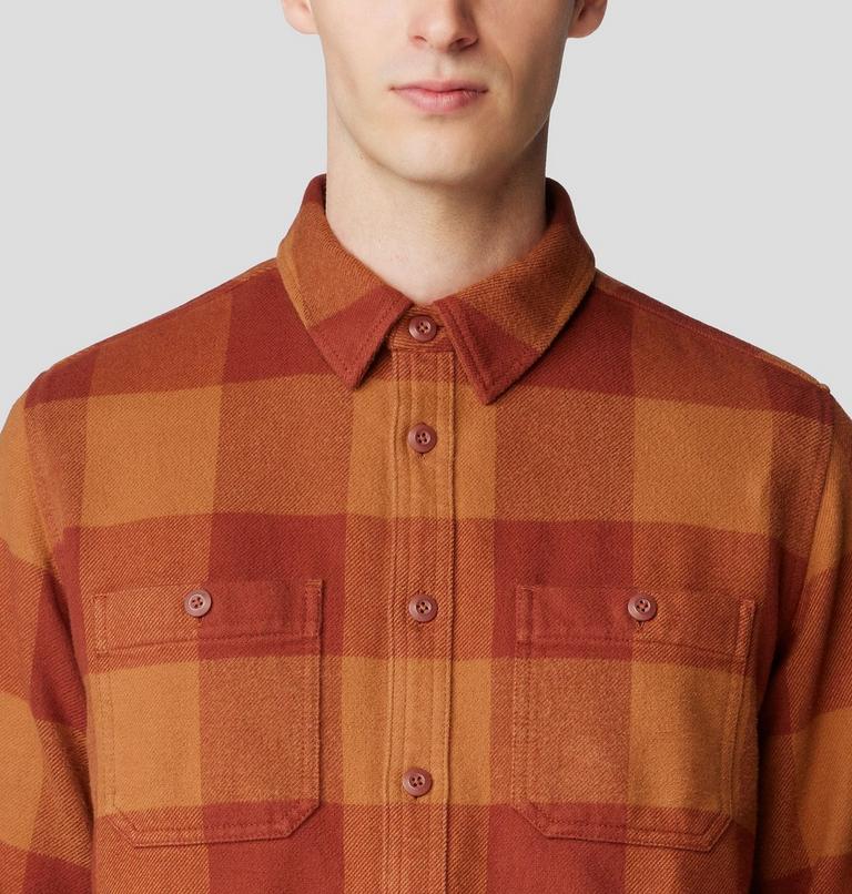 Men's Plusher Long Sleeve Shirt, Color: Iron Oxide Tatanka Check Print, image 4