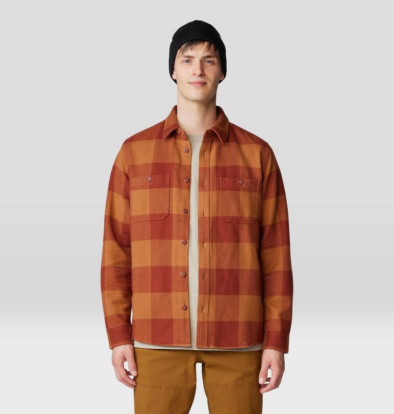 Men's Plusher Long Sleeve Shirt, Color: Iron Oxide Tatanka Check Print, image 5