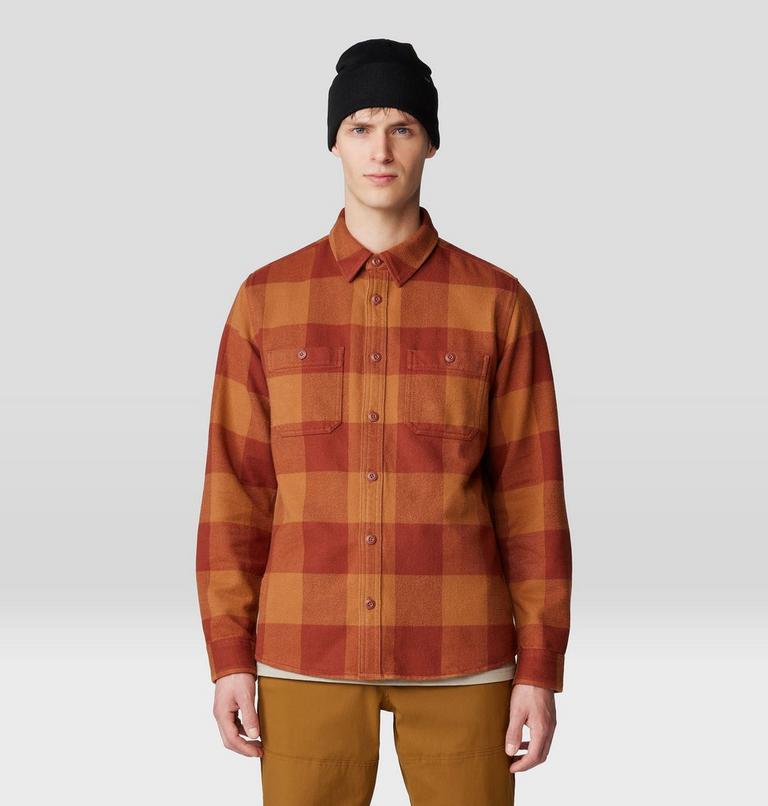 Men's Plusher Long Sleeve Shirt, Color: Iron Oxide Tatanka Check Print, image 1