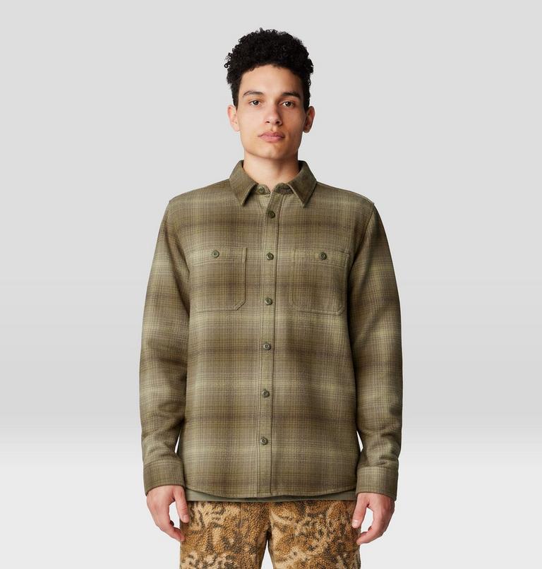 Men's Plusher Long Sleeve Shirt | 320 | L, Color: Dark Pine Ombre Buffalo Check Print, image 5