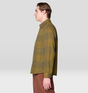 Men's Plusher Long Sleeve Shirt, Color: Combat Green Tatanka Check, image 16
