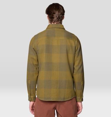 Men's Plusher Long Sleeve Shirt, Color: Combat Green Tatanka Check, image 15