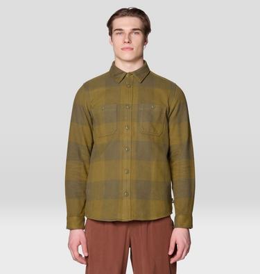 Men's Plusher Long Sleeve Shirt, Color: Combat Green Tatanka Check, image 7