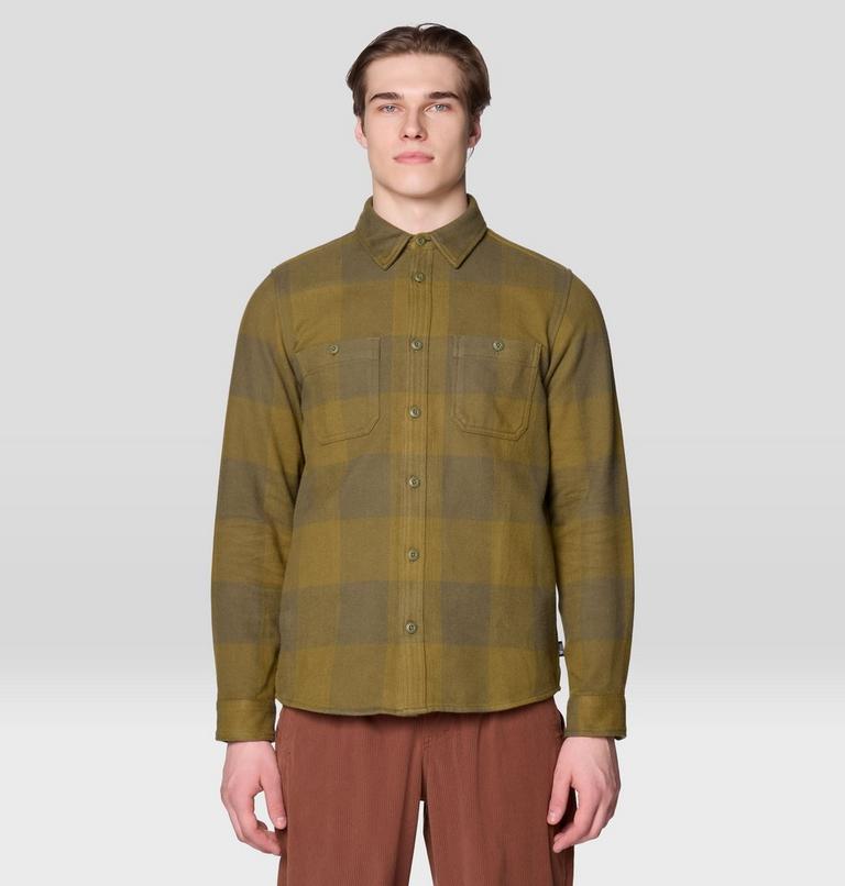 Men's Plusher Long Sleeve Shirt | 354 | M, Color: Combat Green Tatanka Check, image 1