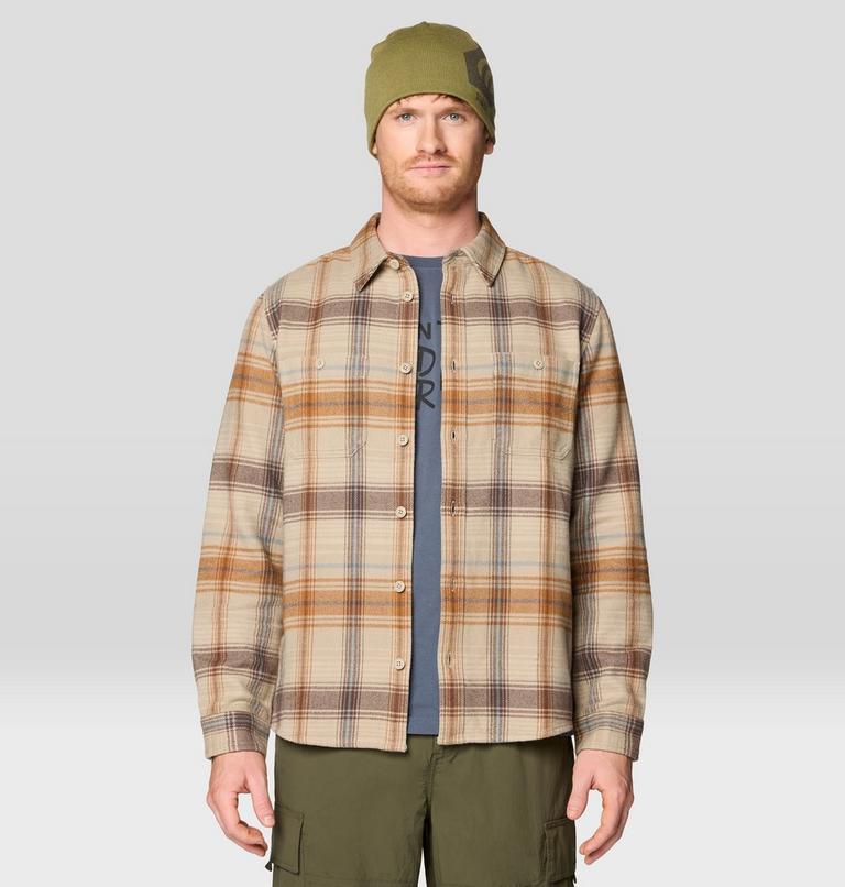 Men's Plusher Long Sleeve Shirt, Color: Badlands Wyoming Plaid, image 4