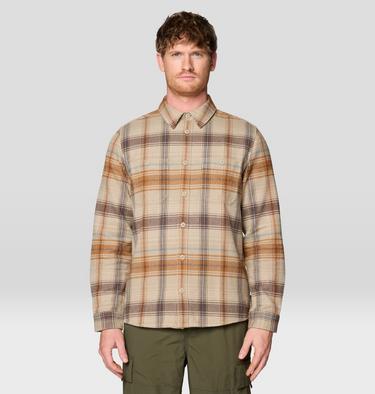 Men's Plusher Long Sleeve Shirt, Color: Badlands Wyoming Plaid, image 3