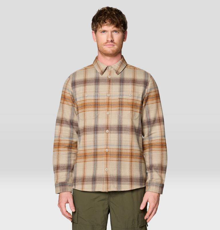 Men's Plusher Long Sleeve Shirt, Color: Badlands Wyoming Plaid, image 1