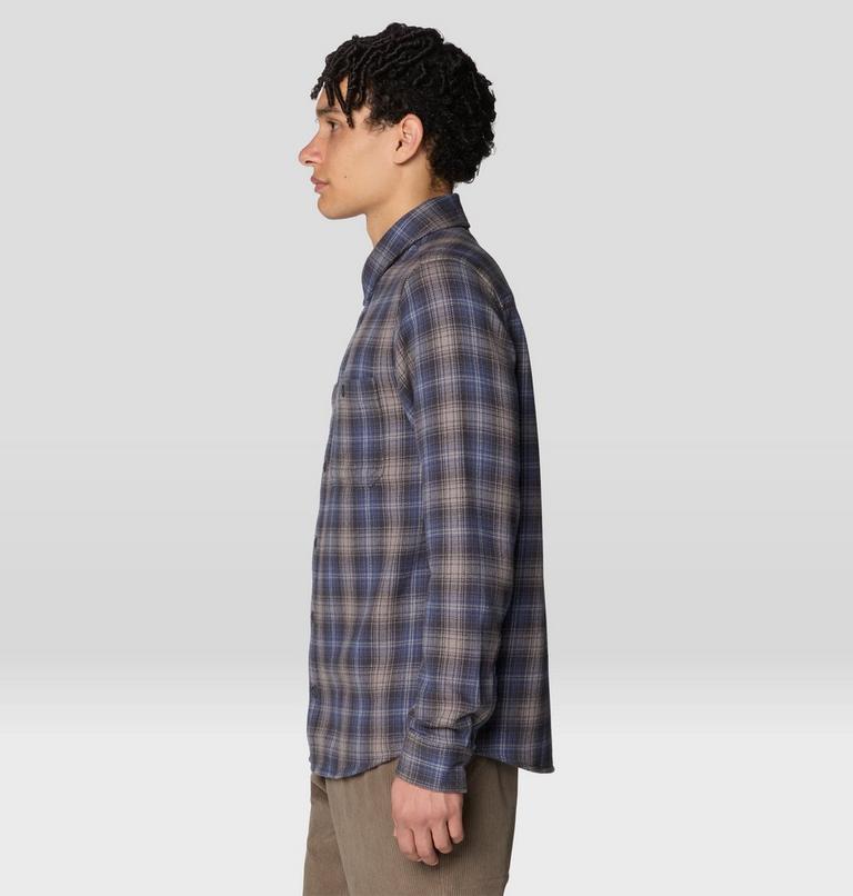 Men's Plusher Long Sleeve Shirt, Color: Astral Blue Harbour Plaid, image 4