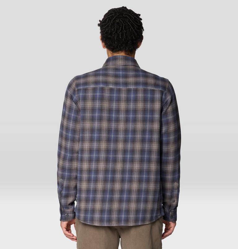 Men's Plusher Long Sleeve Shirt, Color: Astral Blue Harbour Plaid, image 3