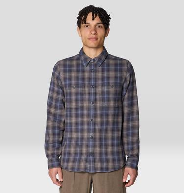 Men's Plusher Long Sleeve Shirt, Color: Astral Blue Harbour Plaid, image 9