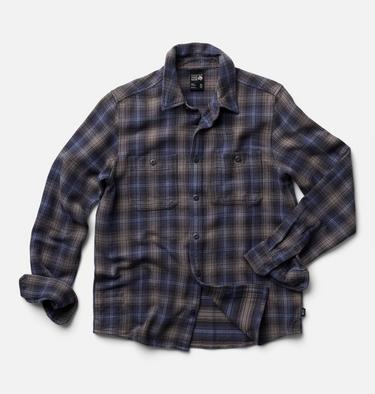 Men's Plusher Long Sleeve Shirt, Color: Astral Blue Harbour Plaid, image 10