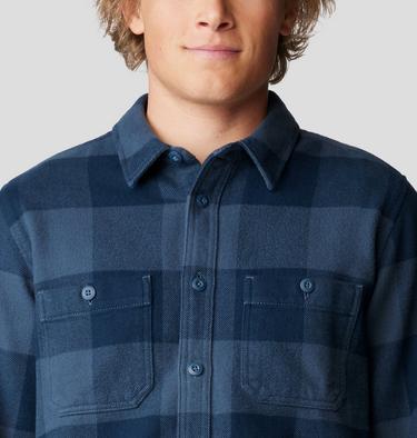 Men's Plusher Long Sleeve Shirt, Color: Moon Blue Tatanka Check Print, image 24