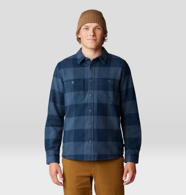 Men's Plusher Long Sleeve Shirt, Color: Moon Blue Tatanka Check Print, image 11