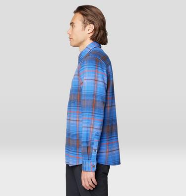 Men's Plusher Long Sleeve Shirt, Color: Arctic Sky Wyoming Plaid, image 11