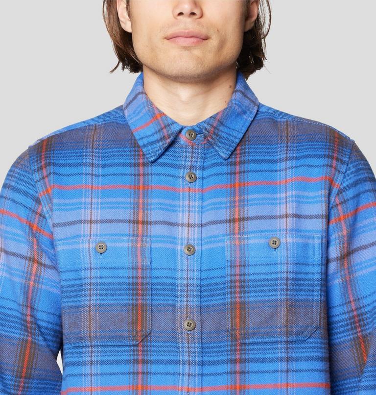 Men's Plusher Long Sleeve Shirt | 457 | S, Color: Arctic Sky Wyoming Plaid, image 5