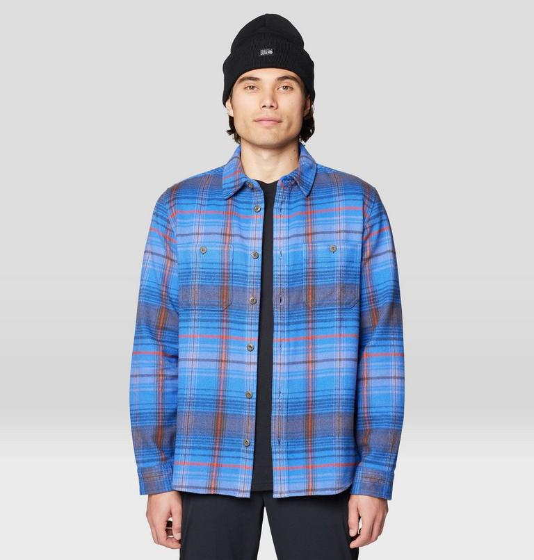 Men's Plusher Long Sleeve Shirt | 457 | S, Color: Arctic Sky Wyoming Plaid, image 1