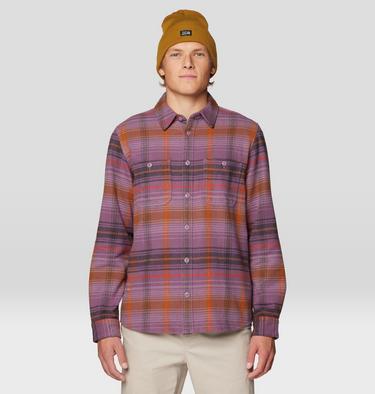 Men's Plusher Long Sleeve Shirt, Color: Dark Daze Wyoming Plaid, image 9