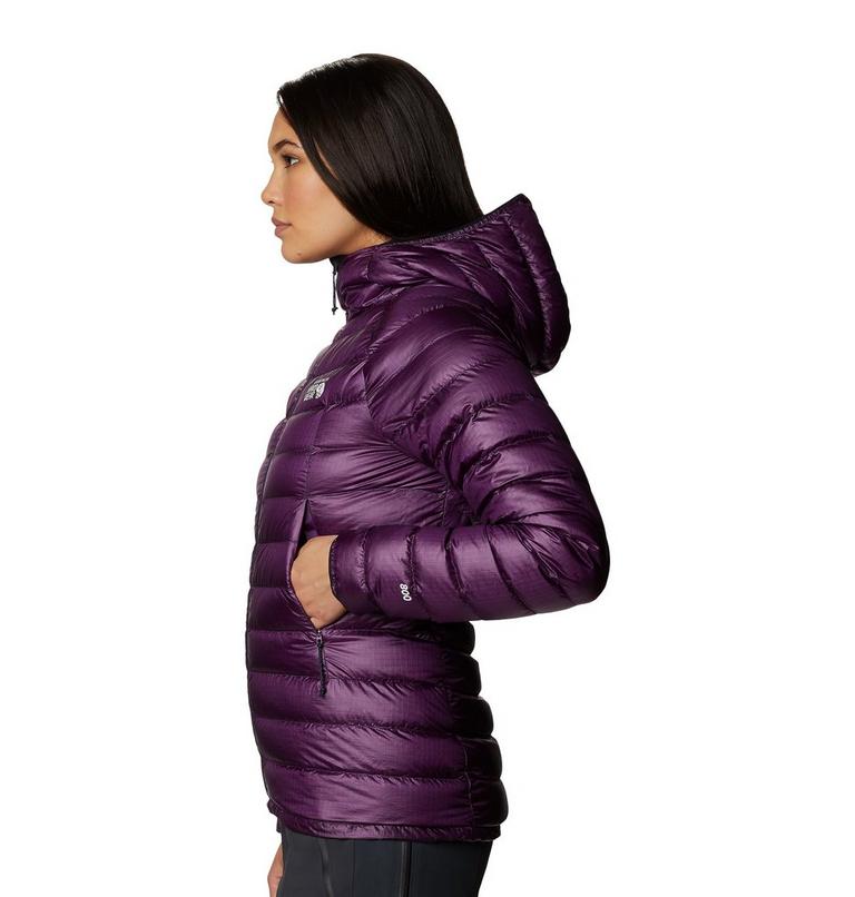 Women's Phantom Down Hooded Jacket, Color: Cosmos Purple, image 3