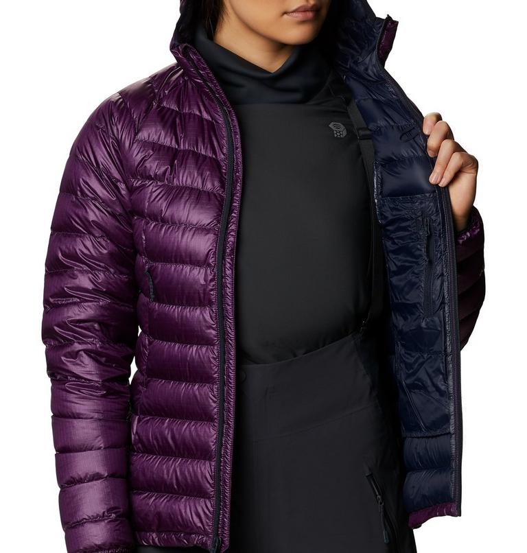 Women's Phantom Down Hooded Jacket, Color: Cosmos Purple, image 8