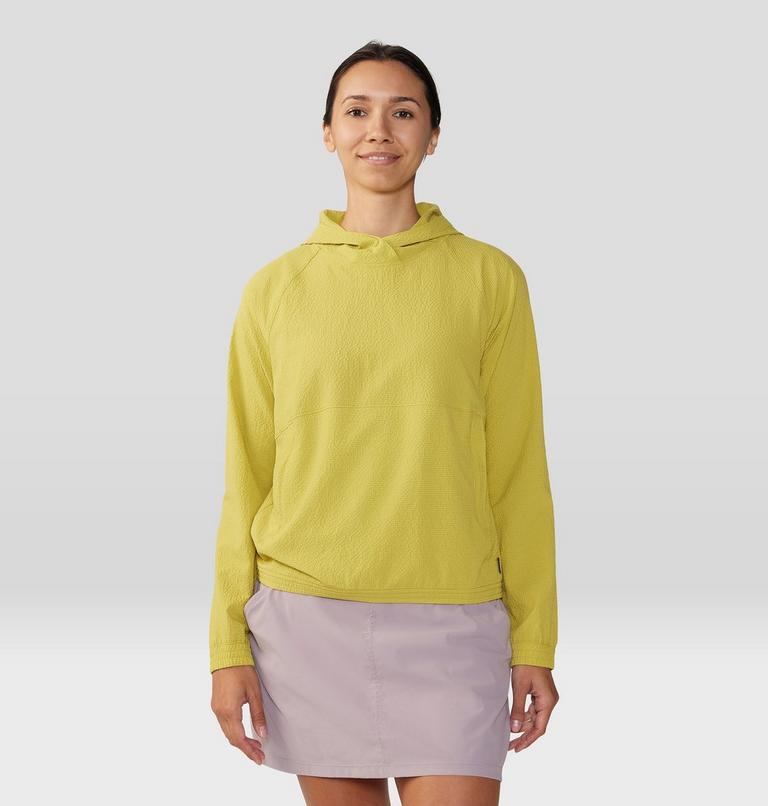 Women's Sunshadow Long Sleeve Hoody, Color: Bright Olive, image 1