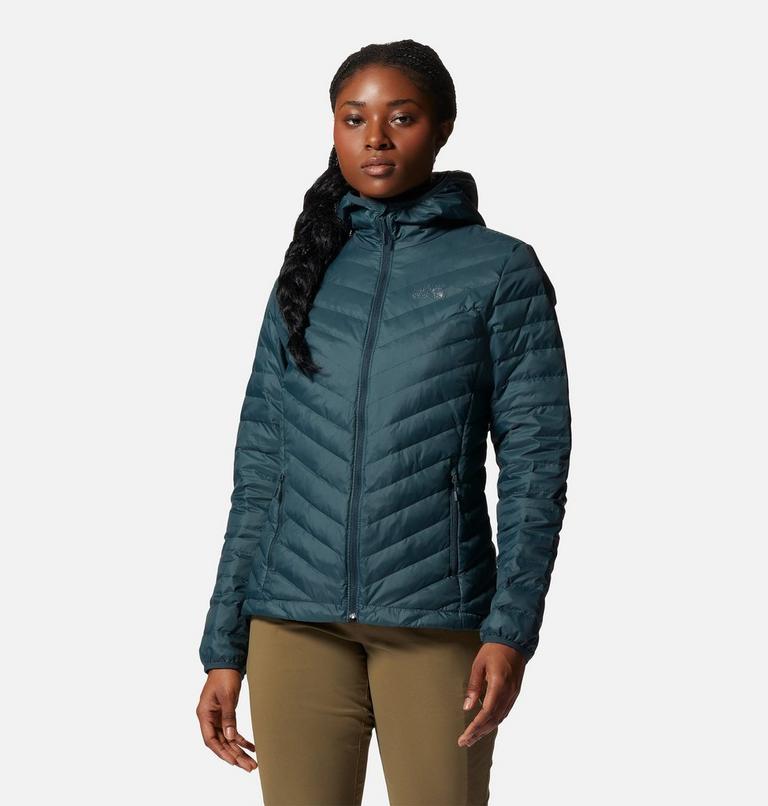Manteau &agrave; capuchon matelass&eacute; Glen Alpine Femme, Color: Blue Spruce, image 1
