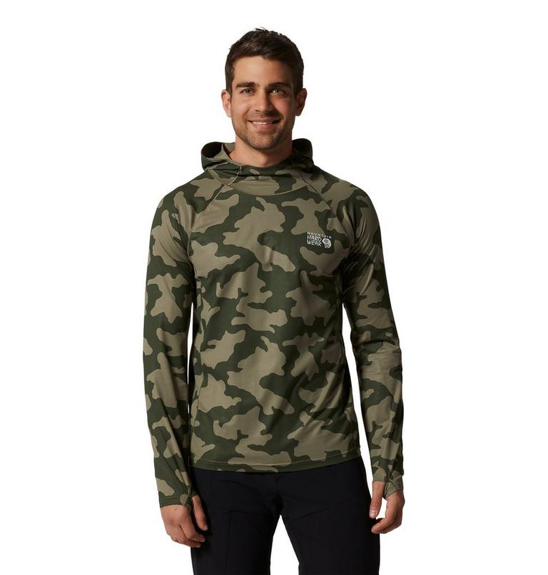 Chandail à capuchon Mountain Stretch Homme, Color: Stone Green Lands Camo, image 1