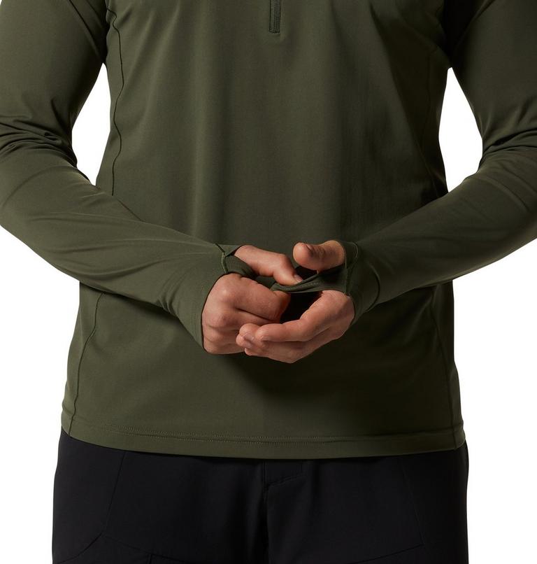 Haut avec demi-fermeture éclair Mountain Stretch Homme, Color: Surplus Green, image 5
