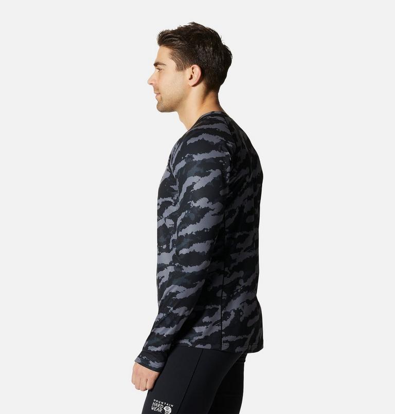 Men's Mountain Stretch Long Sleeve, Color: Black Paintstrokes Print, image 3