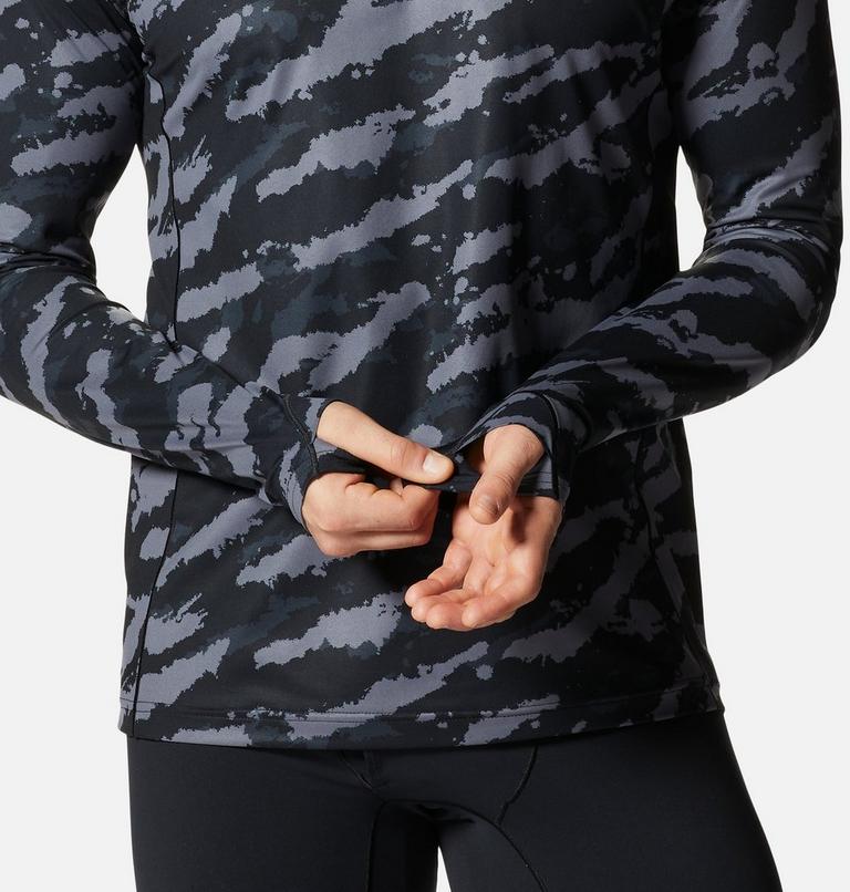 Men's Mountain Stretch Long Sleeve, Color: Black Paintstrokes Print, image 5