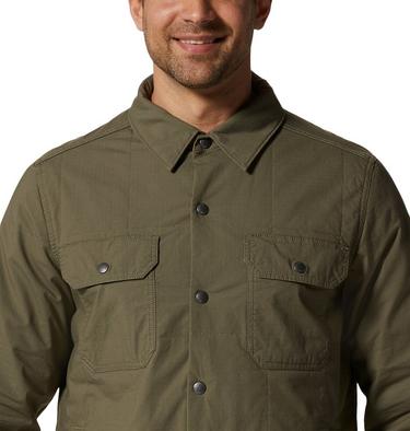 Men's J Tree Insulated Shacket, Color: Stone Green, image 4