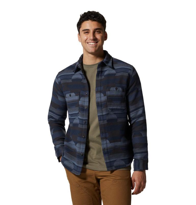 Men's Granite Peak Long Sleeve Flannel Shirt, Color: Hardwear Navy, image 5