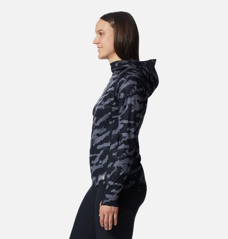 Chandail à capuchon Mountain Stretch Femme, Color: Black Paintstrokes Print, image 3