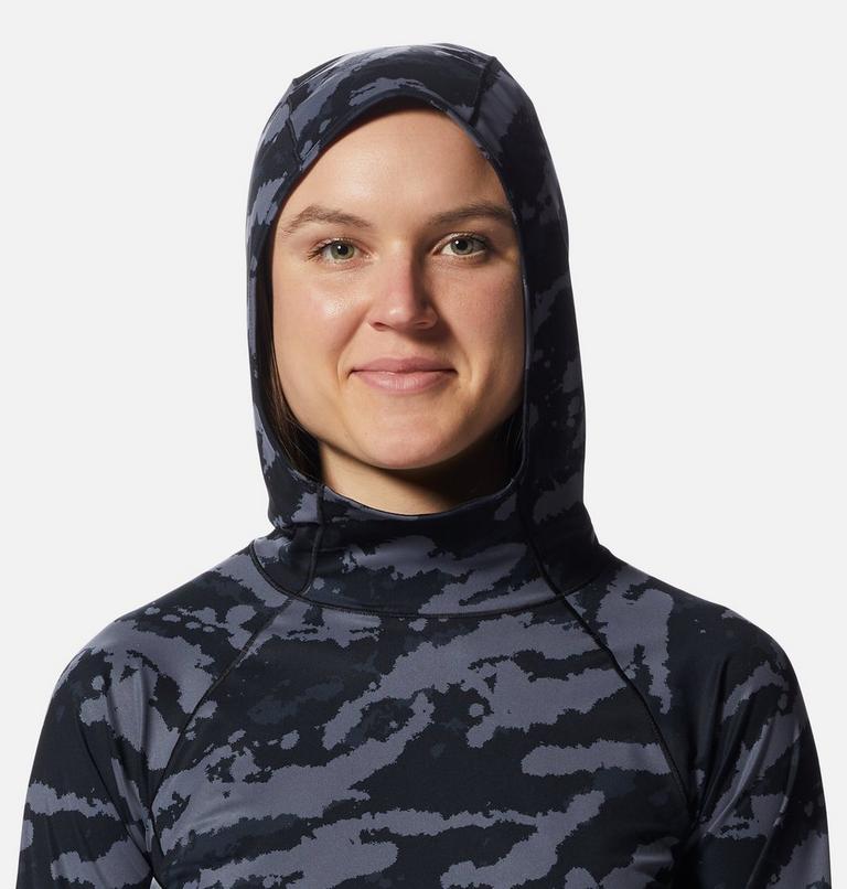 Chandail à capuchon Mountain Stretch Femme, Color: Black Paintstrokes Print, image 4