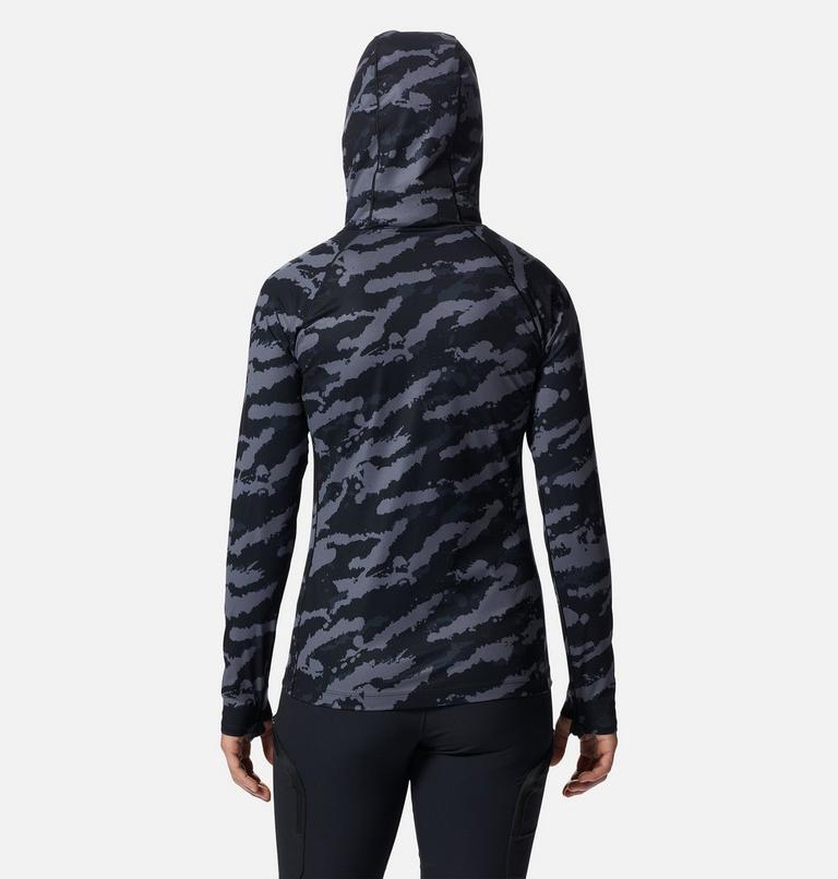 Chandail à capuchon Mountain Stretch Femme, Color: Black Paintstrokes Print, image 2