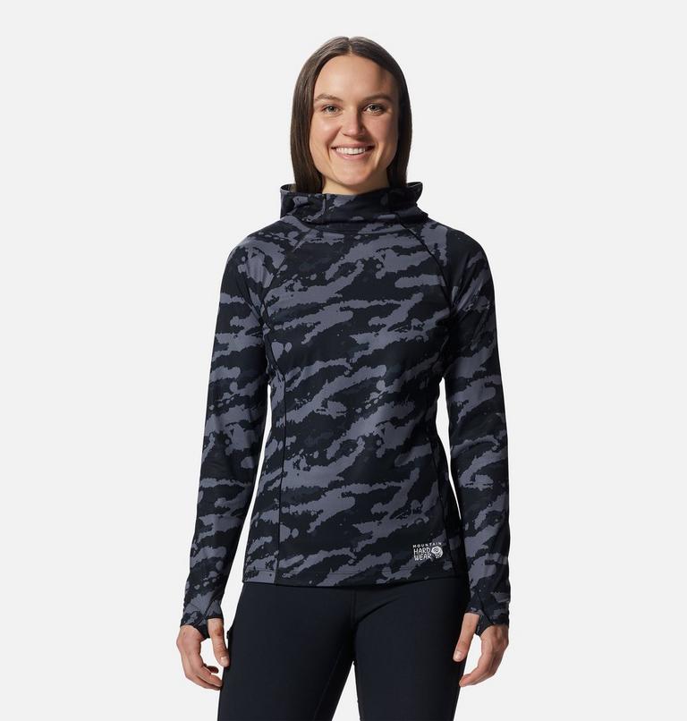 Chandail à capuchon Mountain Stretch Femme, Color: Black Paintstrokes Print, image 1
