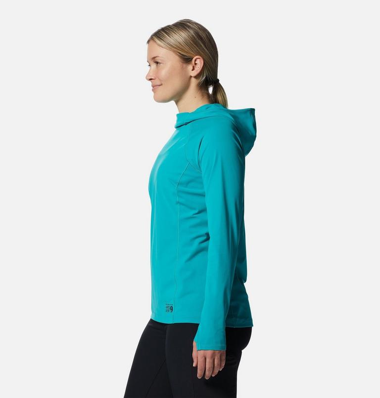 Chandail à capuchon Mountain Stretch Femme, Color: Synth Green, image 3
