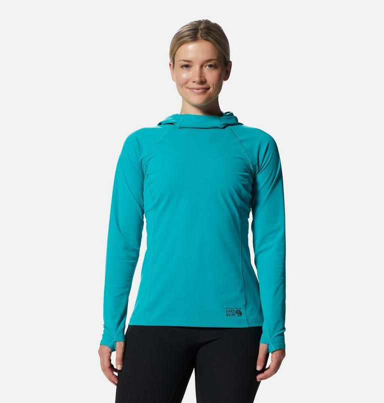 Chandail à capuchon Mountain Stretch Femme, Color: Synth Green, image 1