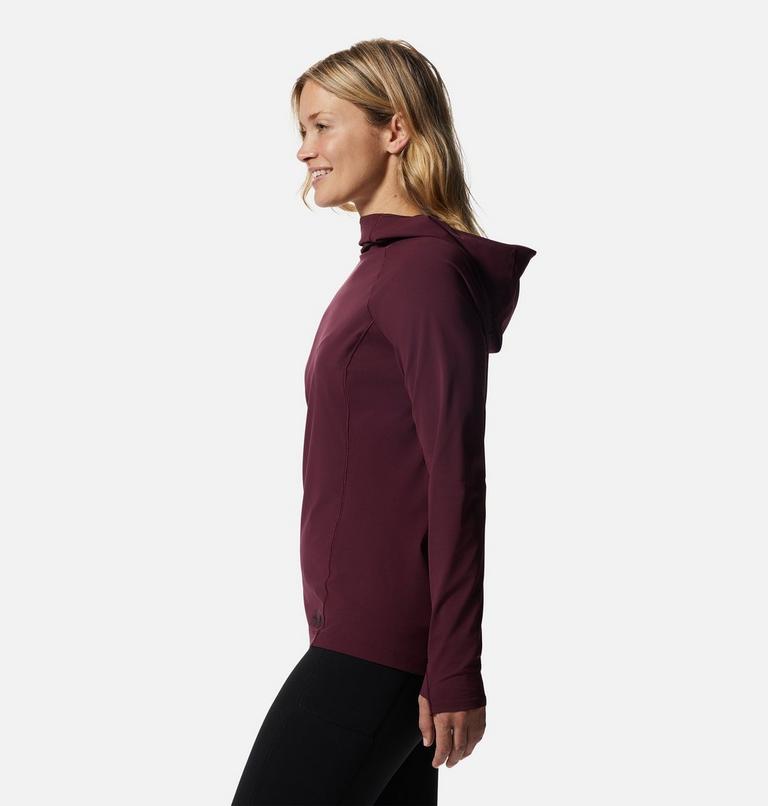 Chandail à capuchon Mountain Stretch Femme, Color: Cocoa Red, image 3
