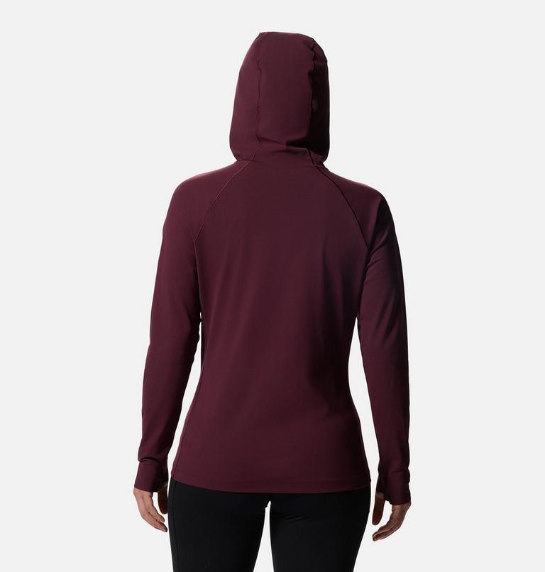 Chandail à capuchon Mountain Stretch Femme, Color: Cocoa Red, image 2