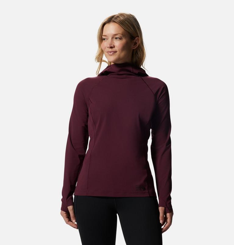 Chandail à capuchon Mountain Stretch Femme, Color: Cocoa Red, image 1