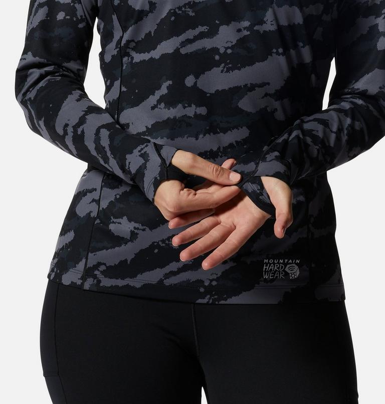Haut avec demi-fermeture éclair Mountain Stretch Femme, Color: Black Paintstrokes Print, image 5
