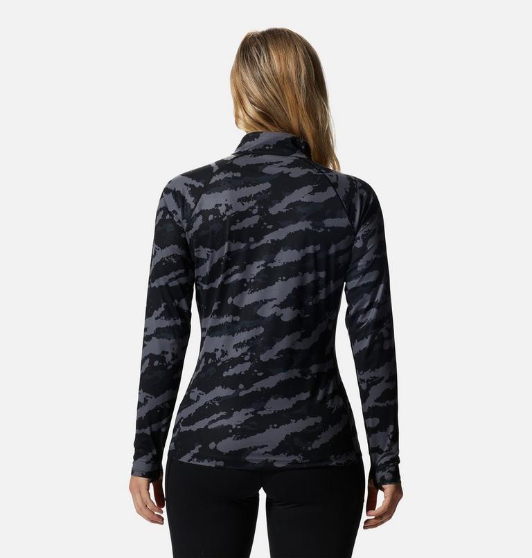 Haut avec demi-fermeture éclair Mountain Stretch Femme, Color: Black Paintstrokes Print, image 2