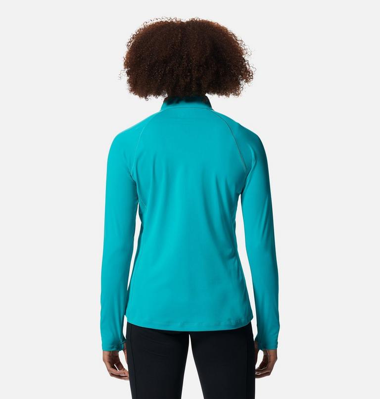 Haut avec demi-fermeture éclair Mountain Stretch Femme, Color: Synth Green, image 2