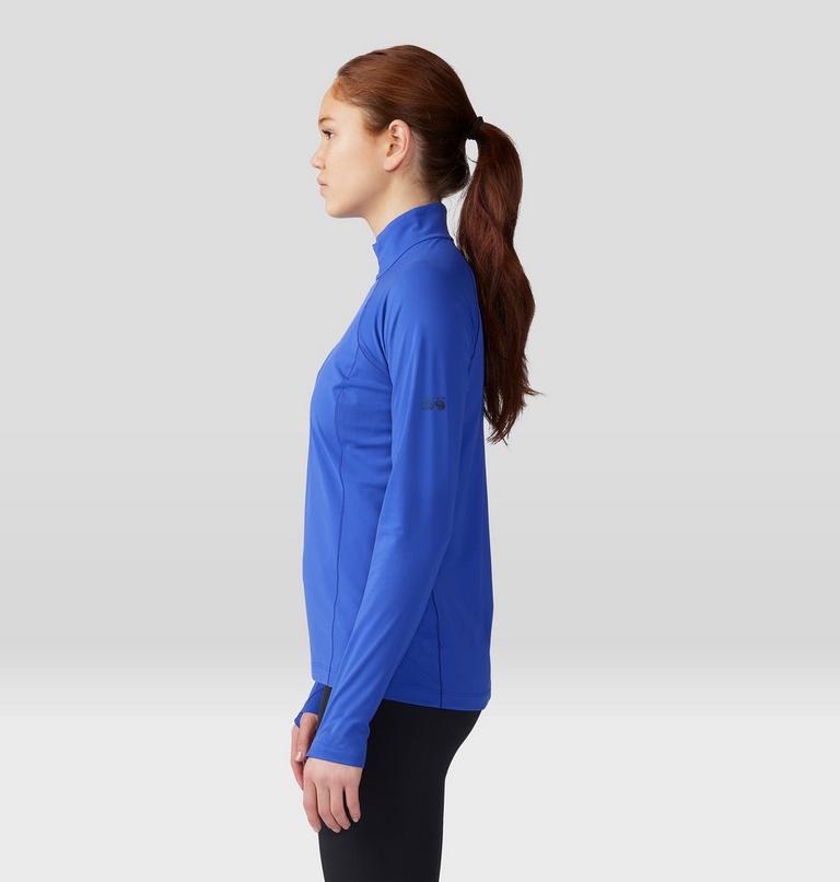 Haut avec demi-fermeture éclair Mountain Stretch Femme, Color: Blue Print, image 3